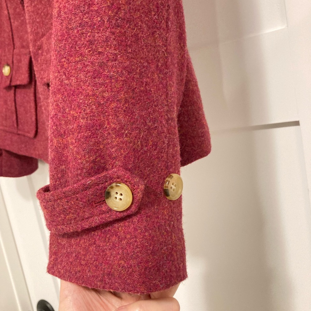 Talbots Tweed Wool Berry Jacket (Sz 16 petite) - Picture 3 of 5